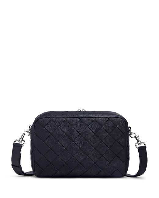 Bottega Veneta Blue Leather Intrecciato Camera Bag for men