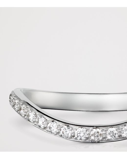 Cartier Metallic Platinum And Diamond Trinity Ruban Wedding Band