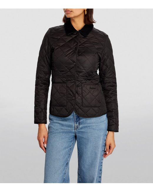 Barbour Black Quilted Deveron Jacket