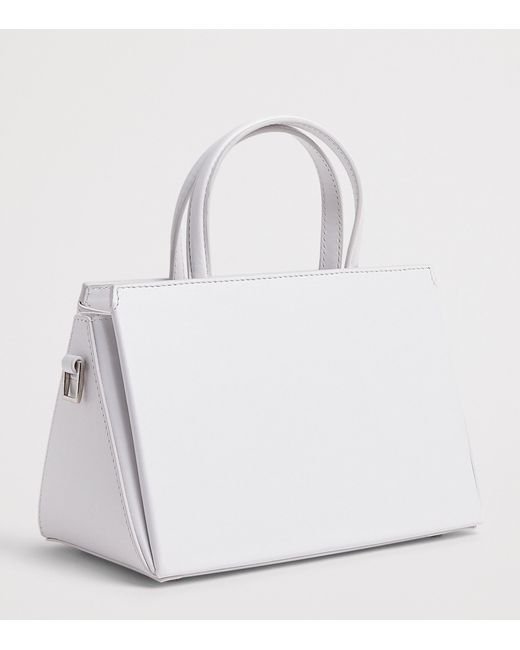 TALEL PARIS White Medium Leather V2 Tote Bag