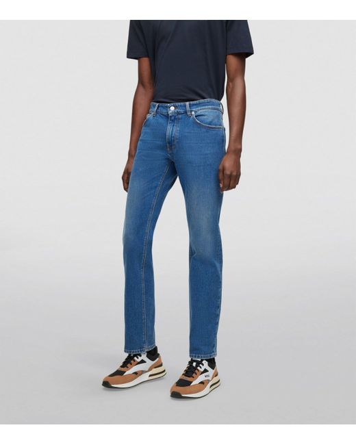 Boss Blue Straight Jeans for men