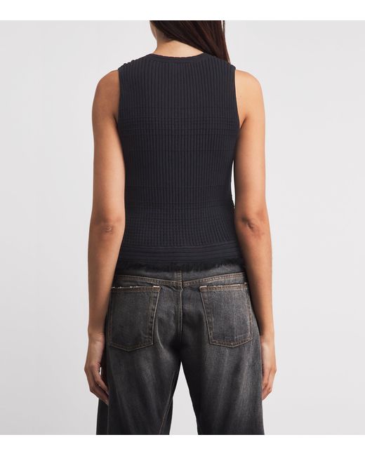 Rag & Bone Black Distressed Ayan Tank Top