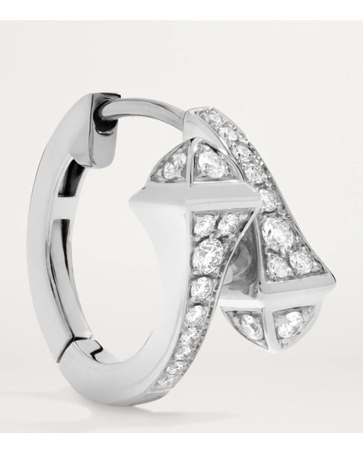 Marli New York Metallic And Diamond Cleo Huggie Earrings