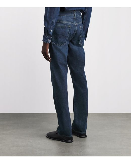 7 For All Mankind Blue The Straight Jeans for men