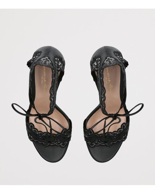 Gianvito Rossi Black Leather Evie Sandals 105