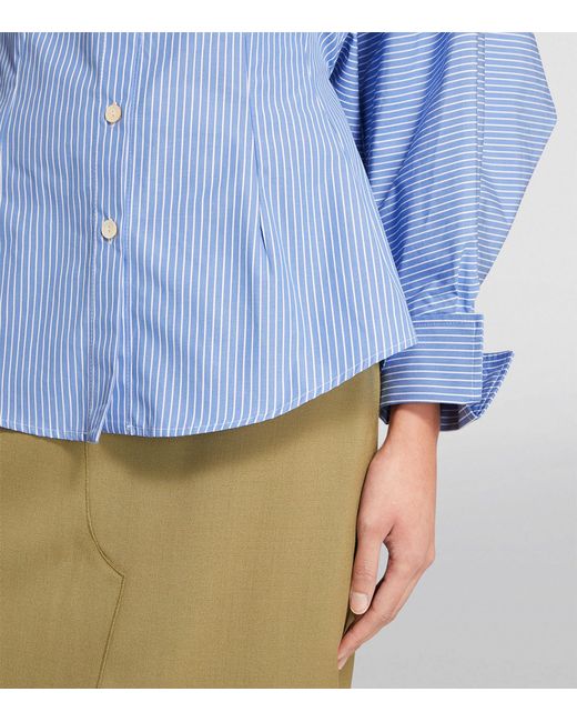 Palmer//Harding Blue Striped Solo Shirt