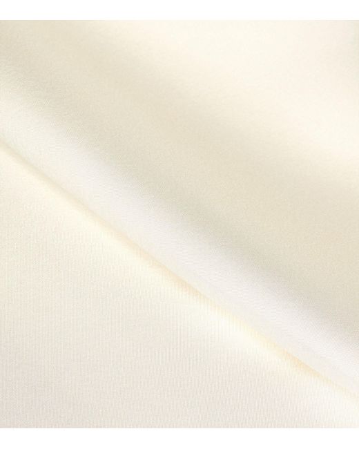 TOVE White Silk Feather-trim Renee Skirt