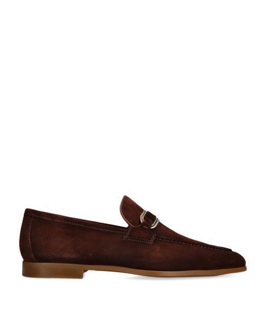 Magnanni Shoes Brown Suede Seneca Tassel Loafers