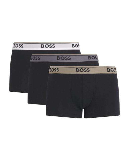 Boss Black Cotton-Stretch Power Trunks for men