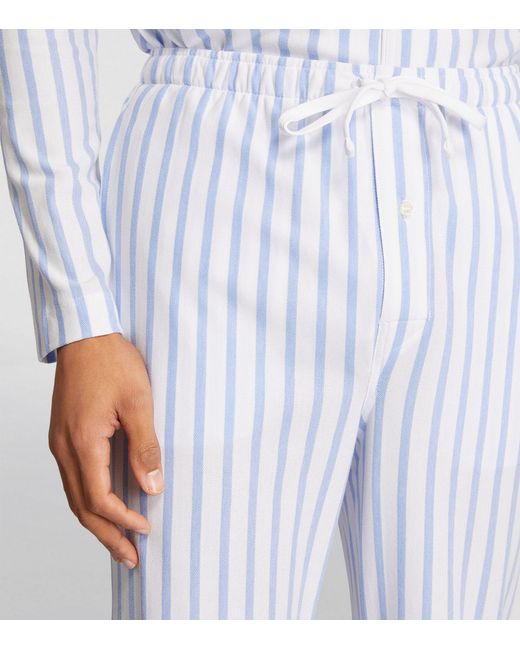 Polo Ralph Lauren Blue Cotton Oxford Stripe Pyjama Set for men