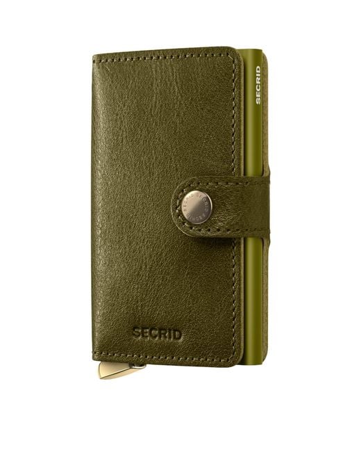 Secrid Green Basco Leather Miniwallet for men