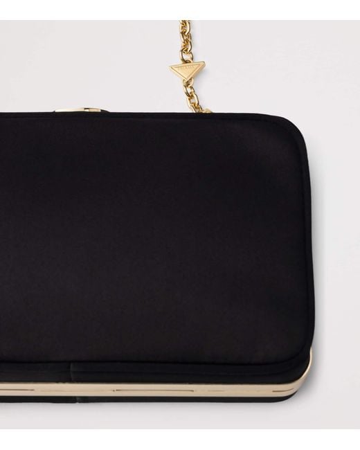 Prada Black Mini Satin Clutch