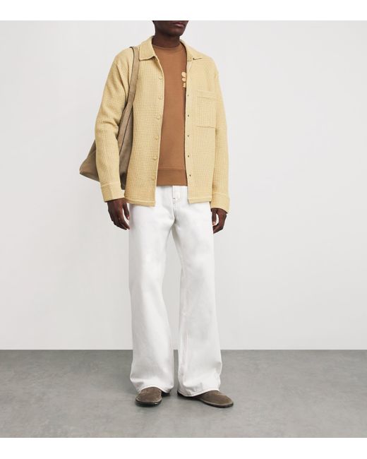 Sandro Brown Cotton Flower Patch Sweater for men