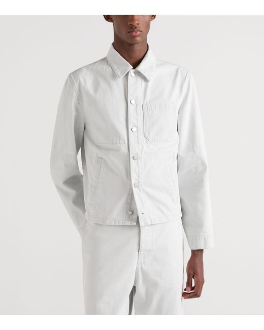 Prada White Blouson Denim Jacket for men