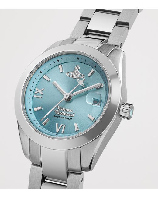 Vivienne Westwood Blue Stainless Steel Fenchurch Watch