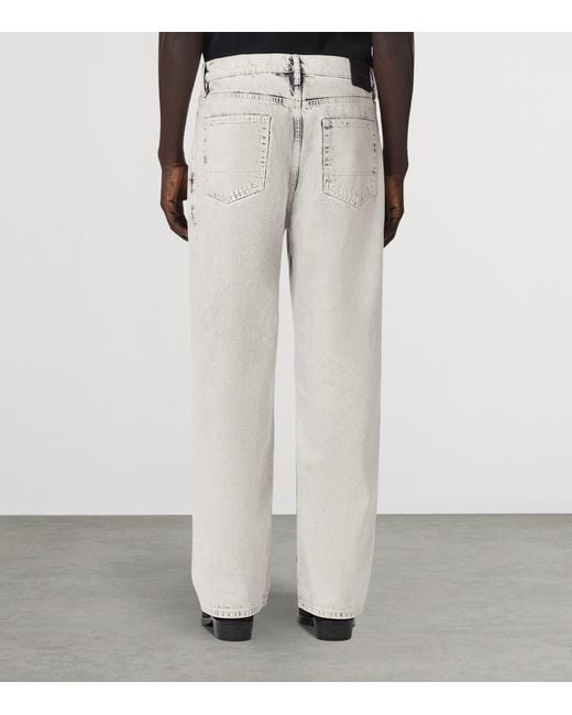 AllSaints Gray Lenny Lux Wide-Leg Jeans for men