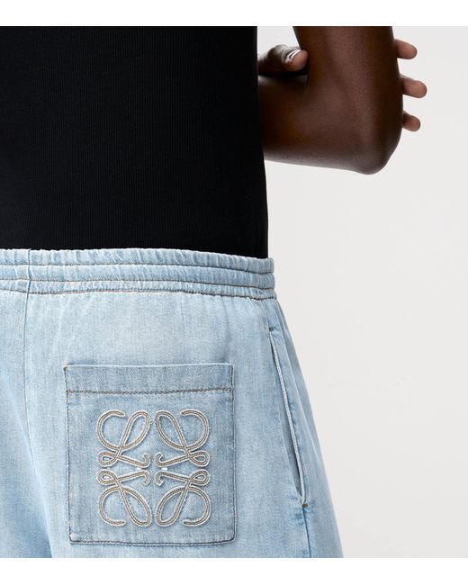 Loewe Blue X Paula's Ibiza Denim Drawstring Trousers for men