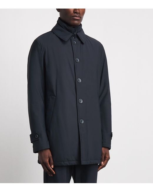 Herno Blue Washington Raincoat for men