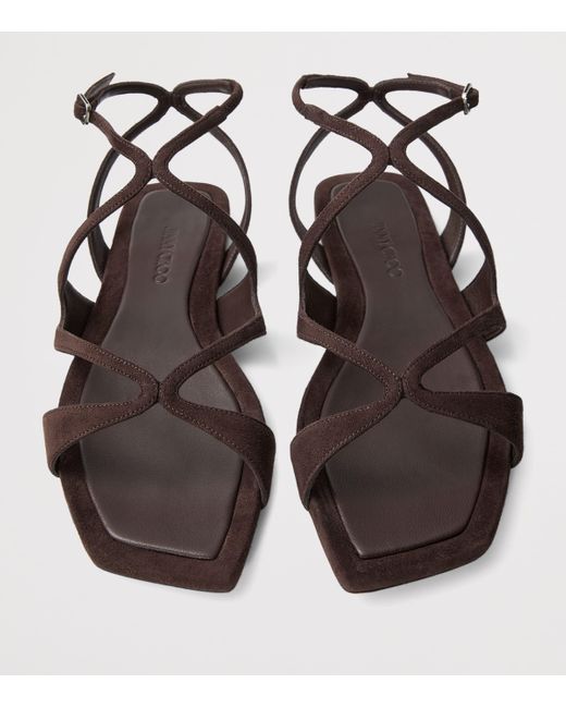 Jimmy Choo Brown Ayla Suede Sandals