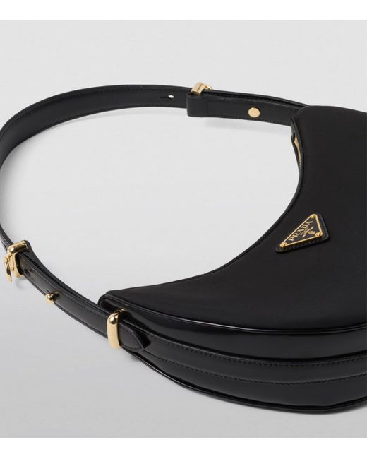 Prada Black Arqué Re-nylon Shoulder Bag