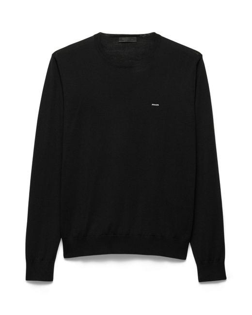 Prada Blue Wool Sweater for men