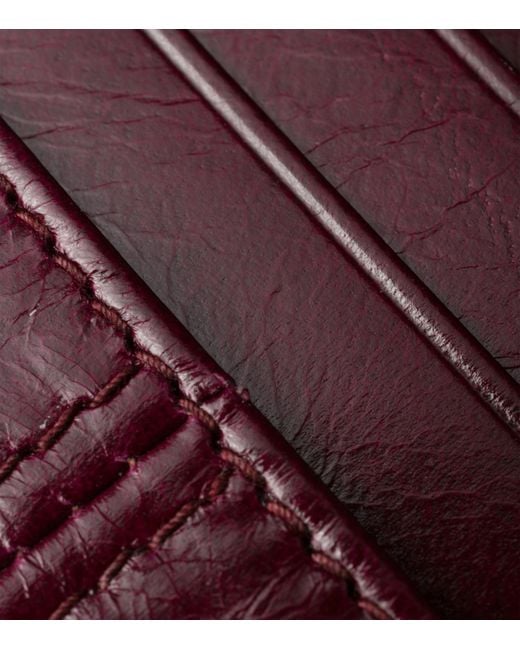 Prada Purple Leather Logo Card Holder