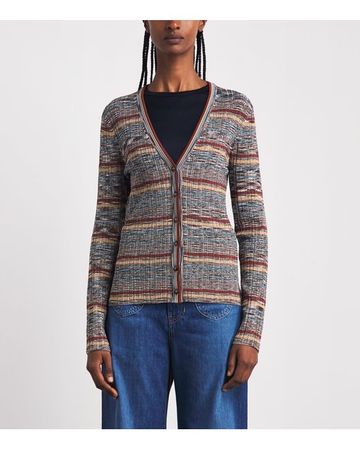 Veronica Beard Gray Knitted Calliope Cardigan