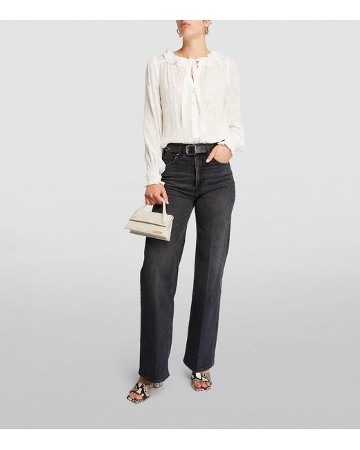 PAIGE Black Sasha Straight Jeans