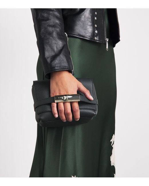 Longchamp Black Leather Le Smart Cross-Body Bag