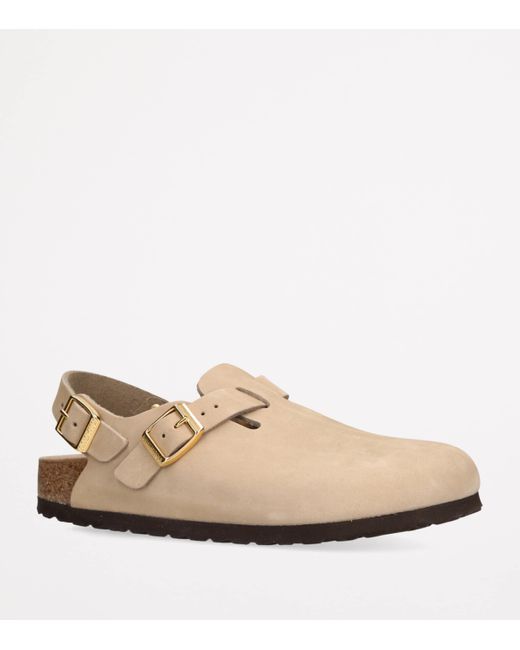 Birkenstock Natural Suede Tokio Clogs