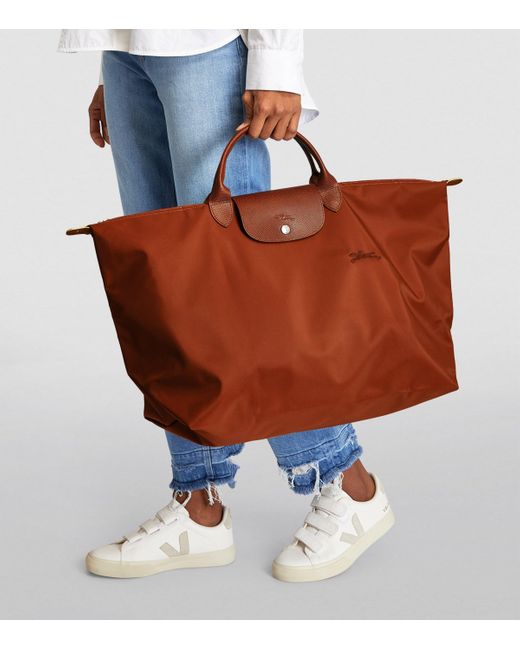 Longchamp Brown Small Le Pliage Travel Bag