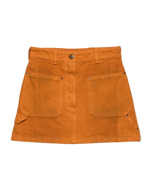 Prada Orange Canvas Mini Skirt