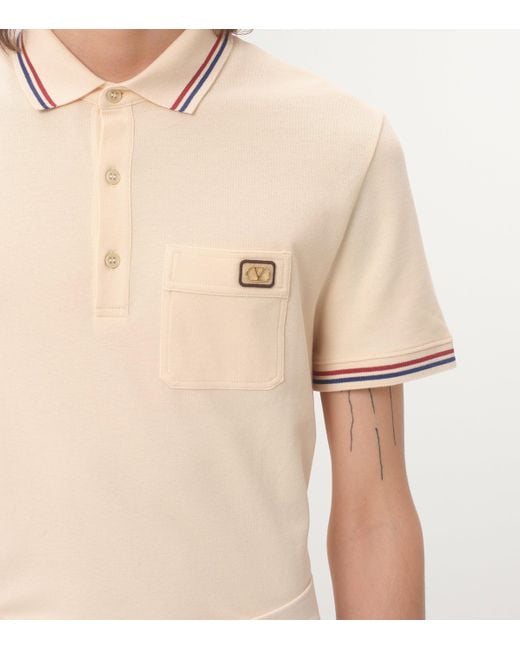 Valentino Natural Vlogo Signature Polo Shirt for men
