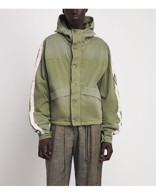 424 Green Cotton Racing Jacket for men