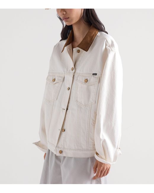 Prada White Blouson Denim Jacket