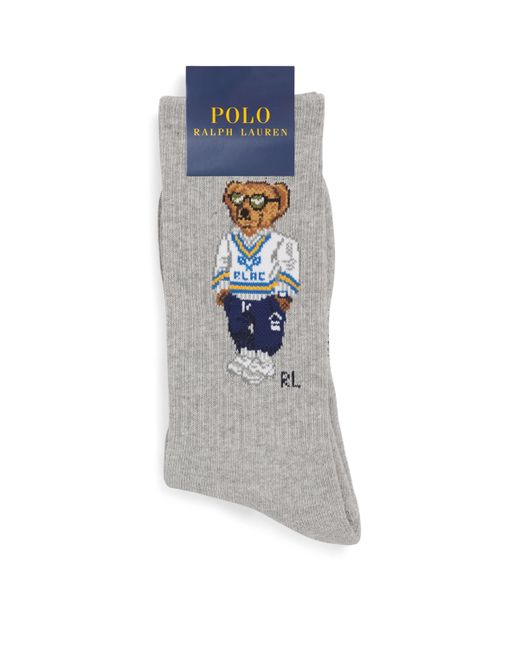 Polo Ralph Lauren Blue Cotton-Blend Polo Bear Socks for men