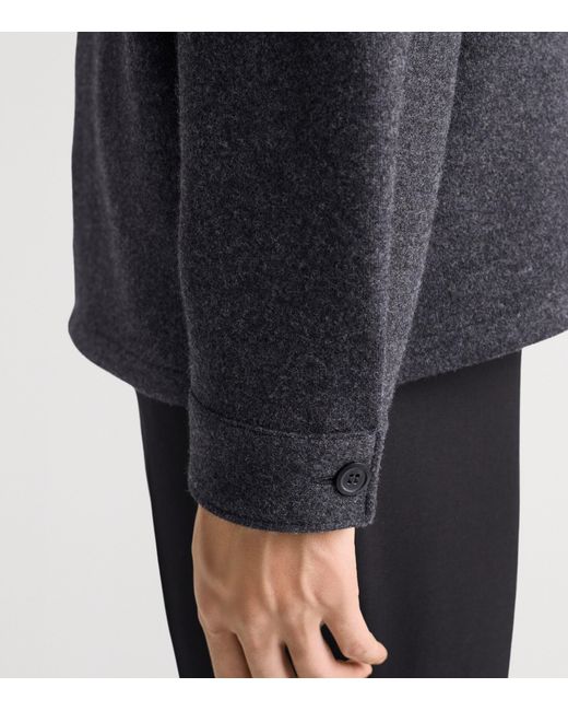 Prada Gray Wool Blend Shirt for men