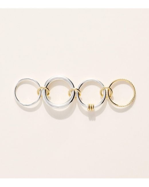 Spinelli Kilcollin Metallic Sterling And Diamond Aries Ring