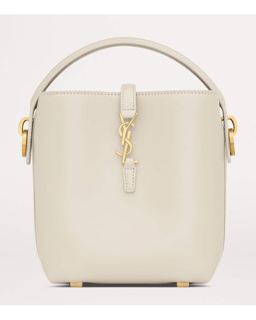 Saint Laurent White Mini Le 37 Bucket Bag