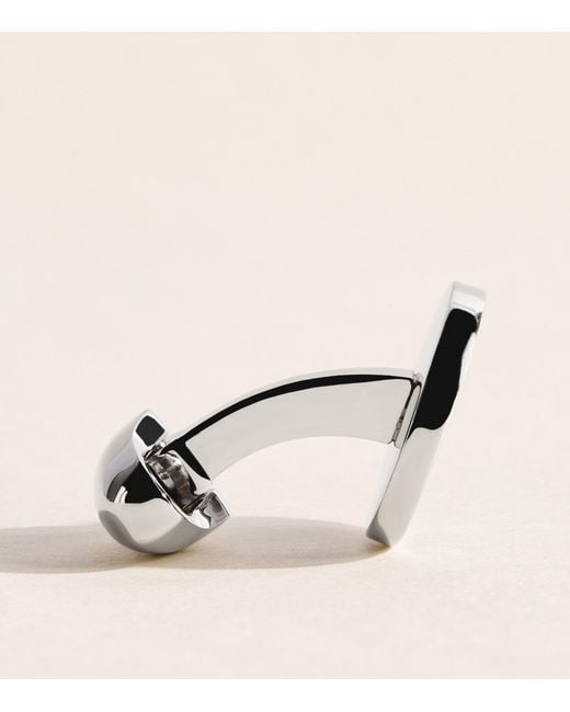 Babette Wasserman Black Crystal-Embellished Moondust Cufflinks for men