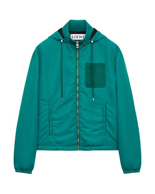 Loewe Green Hooded Padded Jacket for men