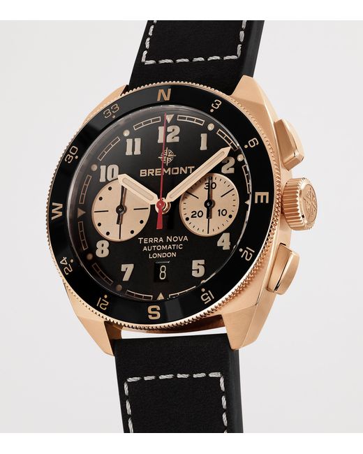 Bremont Black X Jimmy Chin Rose And Leather Terra Nova Chronograph Watch for men