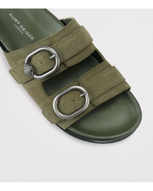 Kurt Geiger Green Suede Bancroft Sandals for men