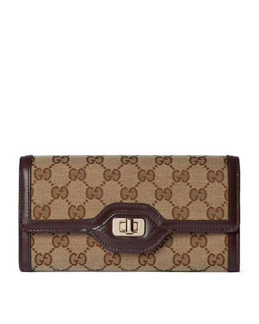 Gucci Brown Luce Continental Wallet