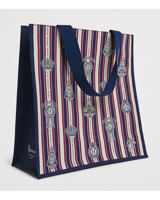 Harrods Blue Medium London Calling Tote Bag