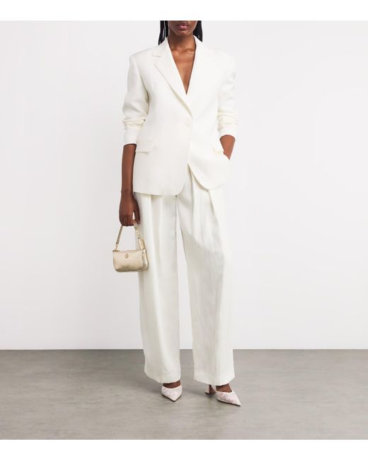 Maje White Single-Breasted Blazer