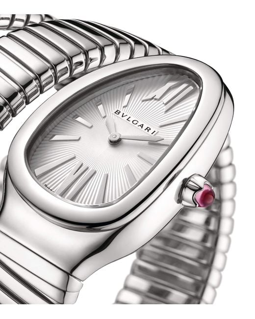 BVLGARI Gray Stainless Steel Serpenti Tubogas Watch
