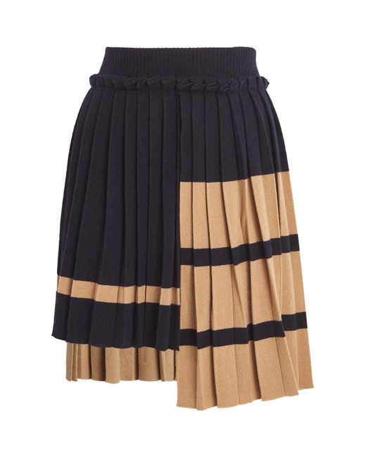 Max Mara Blue Wool-Cashmere Skirt