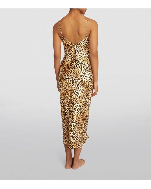 Gilda & Pearl Metallic Silk Golden Hollywood Slip Dress