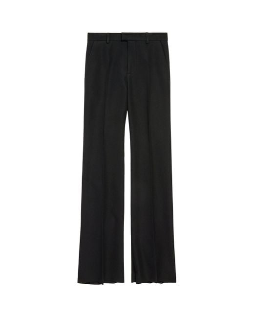Balenciaga Black Wool Flared Trousers